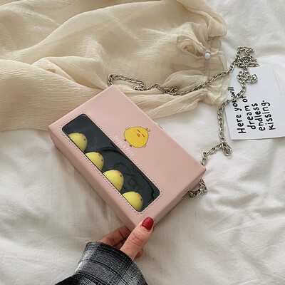 

Summer new cute box bag female 2019 new Korean version of the wild single shoulder slung fashion chain small square bag