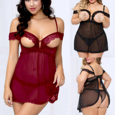 

Sexy-Lingerie-Underwear-Sleepwear-Women-G-string-Robe-Lace-Babydoll-Nightwear US