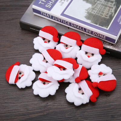 

Greensen 10pcspack Santa Claus Felt Ornament Christmas Appliques Decoration
