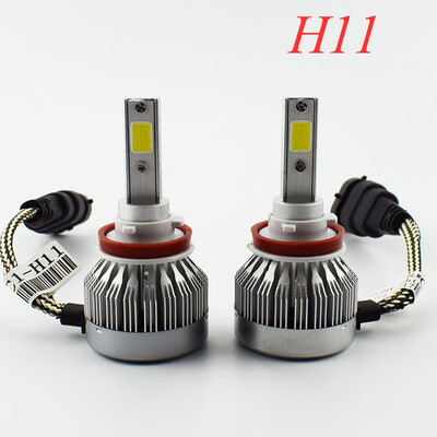 

1pair Car Headlamp 12V 60W Auto COB LED light Bulb 6000lm Automobile Headlights H4 H7 H8 H9 H11 9006 6000K Car fog lighting Lamp