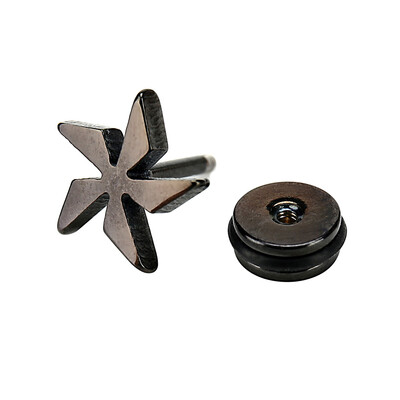 

1Piece European And American Punk Titanium Steel Hypoallergenic Girls MenS Whirlwind Small Earrings Earrings Buckle Jewelry