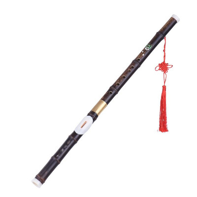 

Detchable Natural Black Bamboo Bawu Ba Wu Transverse Flute Pipe Musical Instrument in G Key for Beginner Music Lovers as Gift