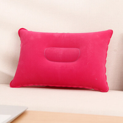 

Outdoor PVC Pillow Tour Camping Thick Flocking Inflatable Pillow Nap Companion