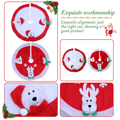 

〖Follure〗Santa Claus Tree Skirt Christmas Tree Skirts Xmas Tree Decoration