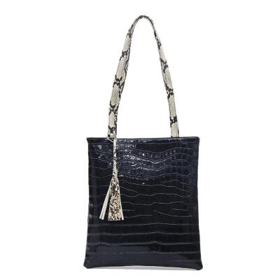 

Large Shoulder Handbags Women Top-handle Bags Leather Stone Pattern Totes