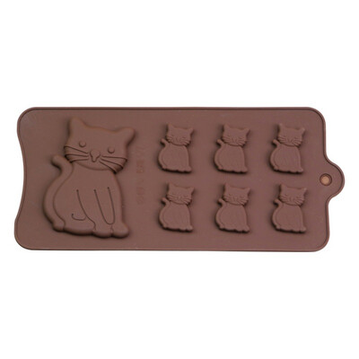 

Cute DIY Cartoon Chocolate Mold Cat Kitten Silicone Mold for Fondant Gum Paste Chocolate Crafts Tool