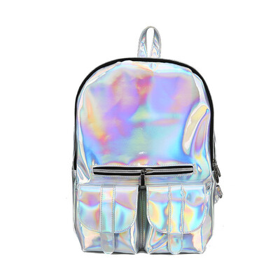 

Fashion Women Girls 2019 hot sales Double Shoulder Backpack Large Capacity Multi Pocket Reflective Student School Bag