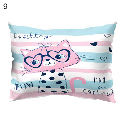 

Cute Cartoon Cat Printed Cushion Cover Throw Pillow Case Home Sofa Car Bed Decor