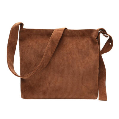 

Women Corduroy Tote Shopping Shoulder Bag Messenger School Book Handbags