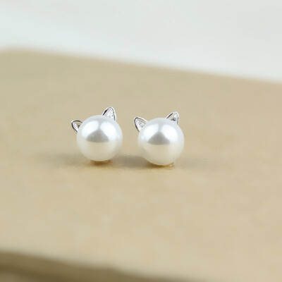 

H23 New Imitation Pearl Heart Crystal Flower Leaf Angel Wings Geometry Stud Earrings For Women Statement Ear Jewelry Wholesale