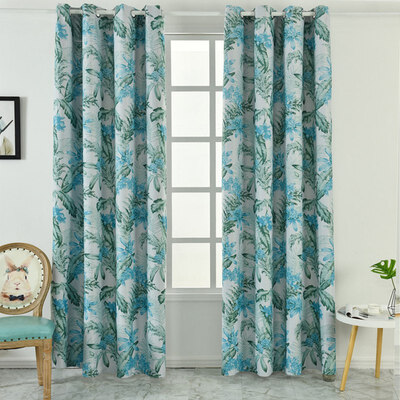 

Nordic Style Blackout Curtains Unique Digital Printing Tropical Rainforest Leaves Tulle Curtain For Living Room Shade Bedroom