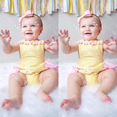 

Newborn Baby Girls Sleeveless Rompers Bodysuits Sunsuit Jumsuit Outfits Clothes