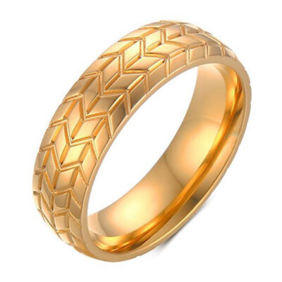 

Fashion 3D Titanium Rings Tire Mark Cool Ring For Men And Women Jewelry