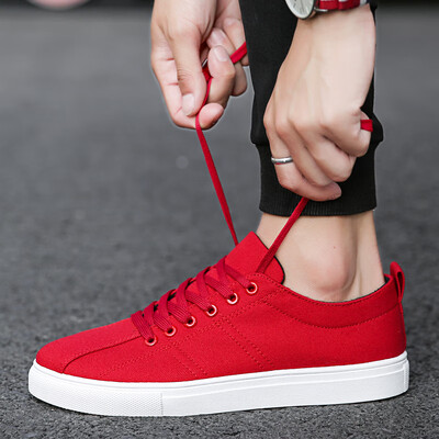 

2019 new summer mens shoes trend Korean version of mens tide shoes summer canvas casual shoes small white shoes shoes