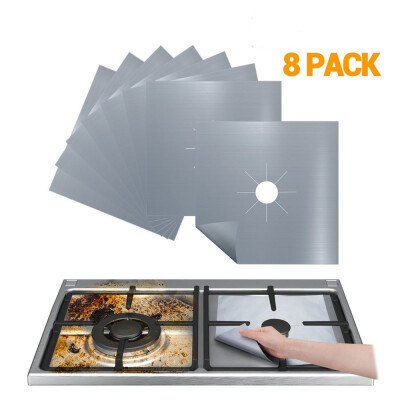 

〖Follure〗8Pcs Reusable Gas Range Stove Top Burner Protector Liner Cover For Cleaning