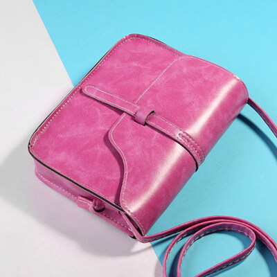 

Fashion Women Faux Leather Solid Color Crossbody Shoulder Bag Phone Key Pouch