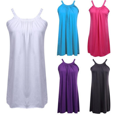 

Sexy Women Summer Casual Sleeveless Evening Party Beach Dress Cover Up Short Mini Dress