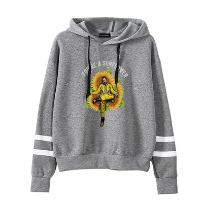 

Herqw61 Unisex Rapper Post Malone Women Hoodie Celebration Splatter Striped Sleeve Pullover Sweatshirt