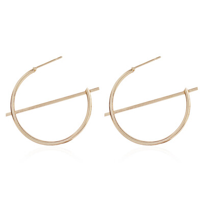 

Alloy Stud Earrings Golden 32x32mm