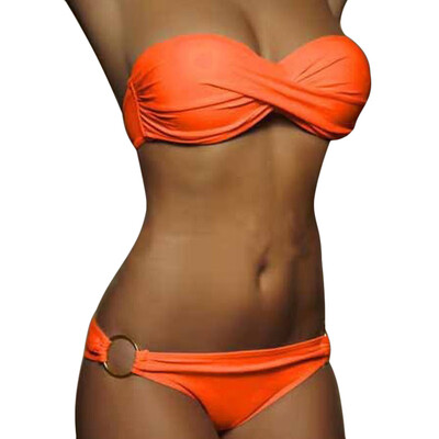 

Summer Women Sexy Underwire Swimwear Bikini Strapless Bikini Bathing Beach Hot