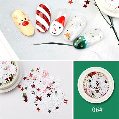 

Gobestart Nail Polish Christmas Nail Glitter Snowflake Glitter Diy Nail Decoration Patch
