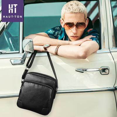 

New mens diagonal cross bag leather mens bag leather shoulder bag mens bag casual backpack