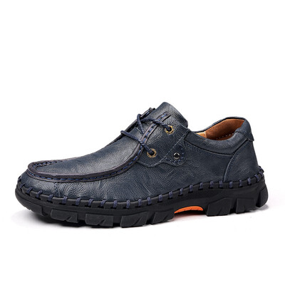 

Mens Shoes Fashion Casual Shoes Genuine Leather Breathable Shoes Lace Up leather Shoes Black Blue White Brown Size 38-46