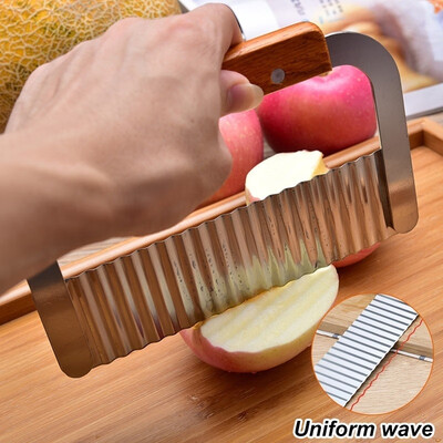 

Kitchen Stainless Steel Blade Potato Vegetable Soap Molds Crinkle Wavy Cutter