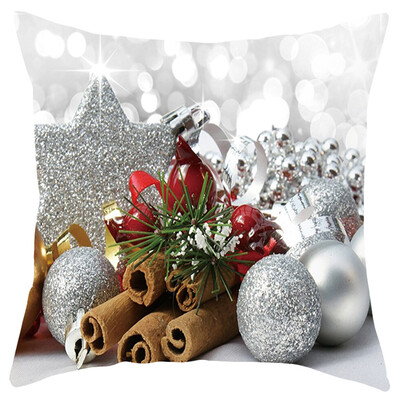 

Siaonvr Merry Christmas Short Plush Pillowcase Sofa Pad Set Home Decoration 18x18 Inch