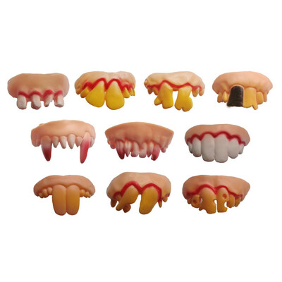 

YIWULA1PC Tricks Toy Replica Disgust Ugly Denture False Rotten Teeth model Tooth
