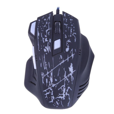 

Wired USB Port 7 Keys 5500DPI Optical Home Gaming Mouse with Backlight