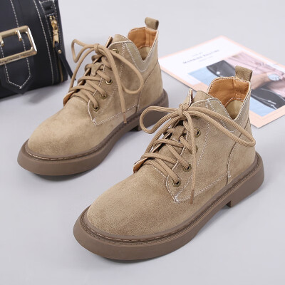 

Martin boots womens shoes ins autumn 2019 spring&autumn new wild England wind breathable handsome locomotive short boots thic