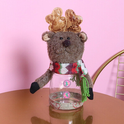 

Tailored Cute Christmas Candy Storage Can Decor For Home Gift Biscuits Food Storage Jar