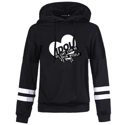 

Singer Fan Hoodie Letter Printing Idol You CanT Stop Me Love Myself Hooded Sweatshirt Pullover Long Sleeve