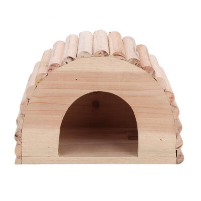 

Greensen Arch Shaped Wooden Pet House DIY Small Animal Hamster Chinchilla Shelter Home