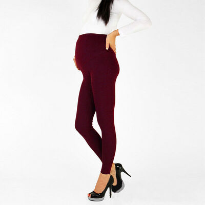 

Maternity Winter Warm Pants Elastic Thermal Leggings Solid Thickened Trousers