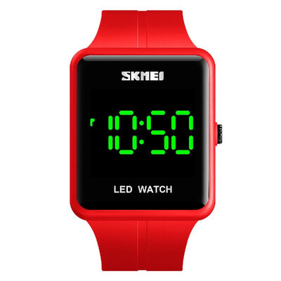 

SKMEI 1541 Digital Movement Unisex Watch 3ATM Waterproof LED Backlight Luminous Sports Electronic Rectangular Square Wrist Watch T