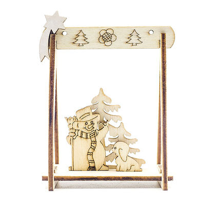 

3D DIY Wooden Christmas Ornament Splicing Desk Decorations Home Holiday Fesival Gift