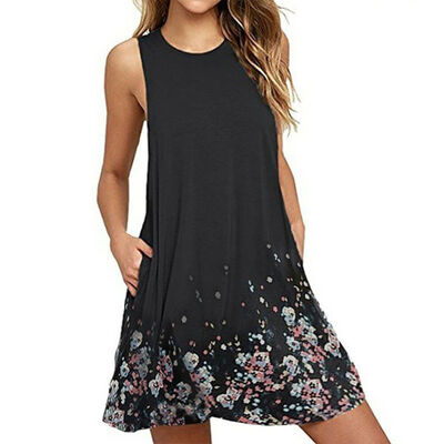 

Women Casual Short Sleeve Solid Loose Tunic Top Shirt Blouse Dress Plus Size