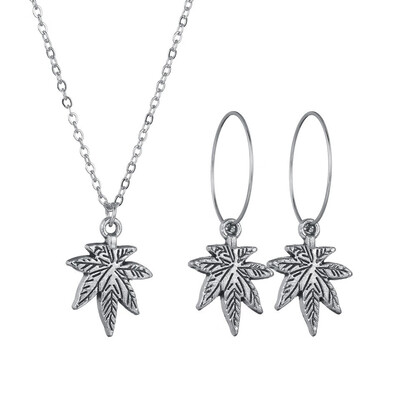 

Vintage Earrings Necklace Set Lady Personality Charm Fashion Jewelry Set Silver Moon Star Owl Necklace Punk Mens Jewelry