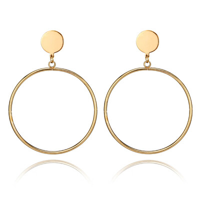 

Statement Earrings 2019 Metal Round Geometric Drop Earrings For Women Pendant Dangle Earing Party Jewelry pendientes oorbellen