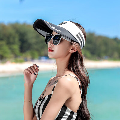 

Sun hat female summer Korean version of the tide hundred cover face sun hat cycling big along the empty top uv-resistant sun hat