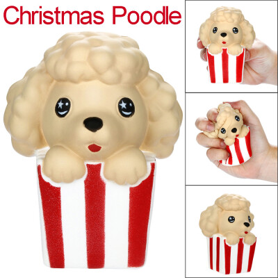 

Gotoamei Squishies Cute Christmas Poodle Slow Rising Fruits Scented Stress Relief Toy