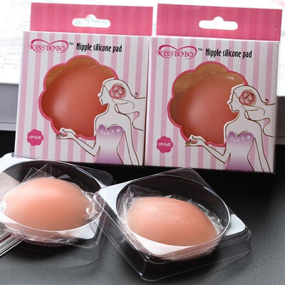 

Factory source anti-bump swimming wedding dress round plum-shaped silicone nipple invisible bra sexy breast paste Round