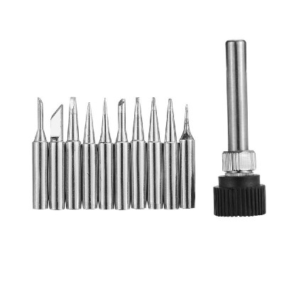 

11 Pieces Set Lead-Free New Solder Iron Tip 900M-T Iron Tips for Hakko Soldering Rework Station Tool