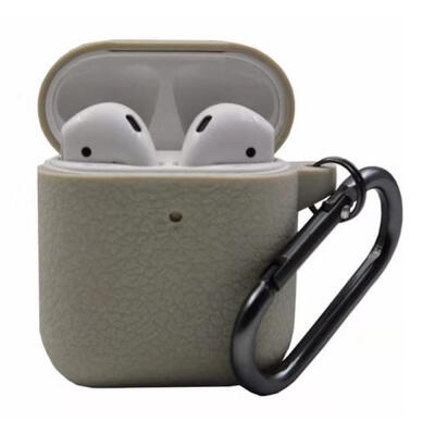 

Silicone Cover For AirPods 2 Charging Case Scratch-proof Shock-proof LED Visible One-piece Case Skin With Carabiner