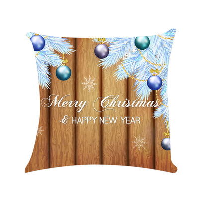 

Tailored Happy Christmas Pillow Cases Sofa Cushion Cover Home Decor Pillow Case