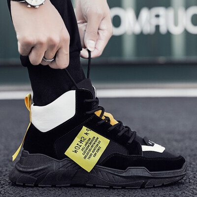 

2019 new autumn Gaobang tide shoes mens sports&leisure high to help Korean version of the wild network red tooling Martin mens shoes