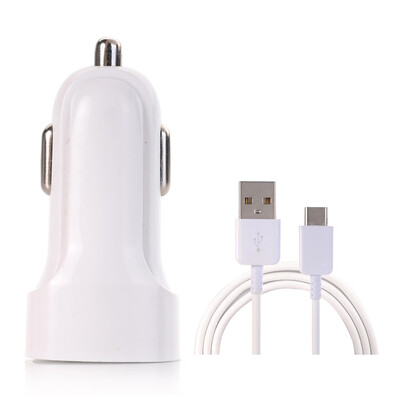 

Dual USB Port Car Charger Quick Charge Usb 31 Type-C Charging Sync Cable Set 100cm