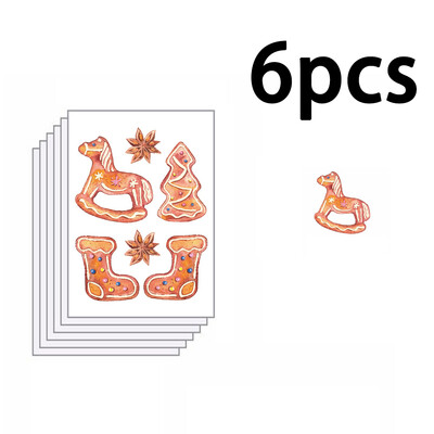 

6pcsSet Christmas Socks Wall Stickers Childrens Room Kindergarten Decor Tools